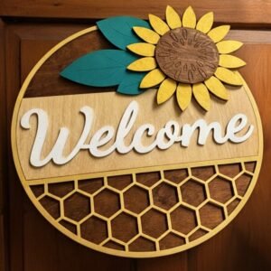 Sunflower Welcome Sign