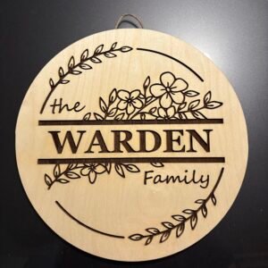 Personalized Engraved Family Name Sign