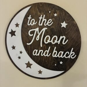 To the Moon and Back Nursery Wall Sign