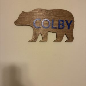 Personalized Bear Nursery Name Sign
