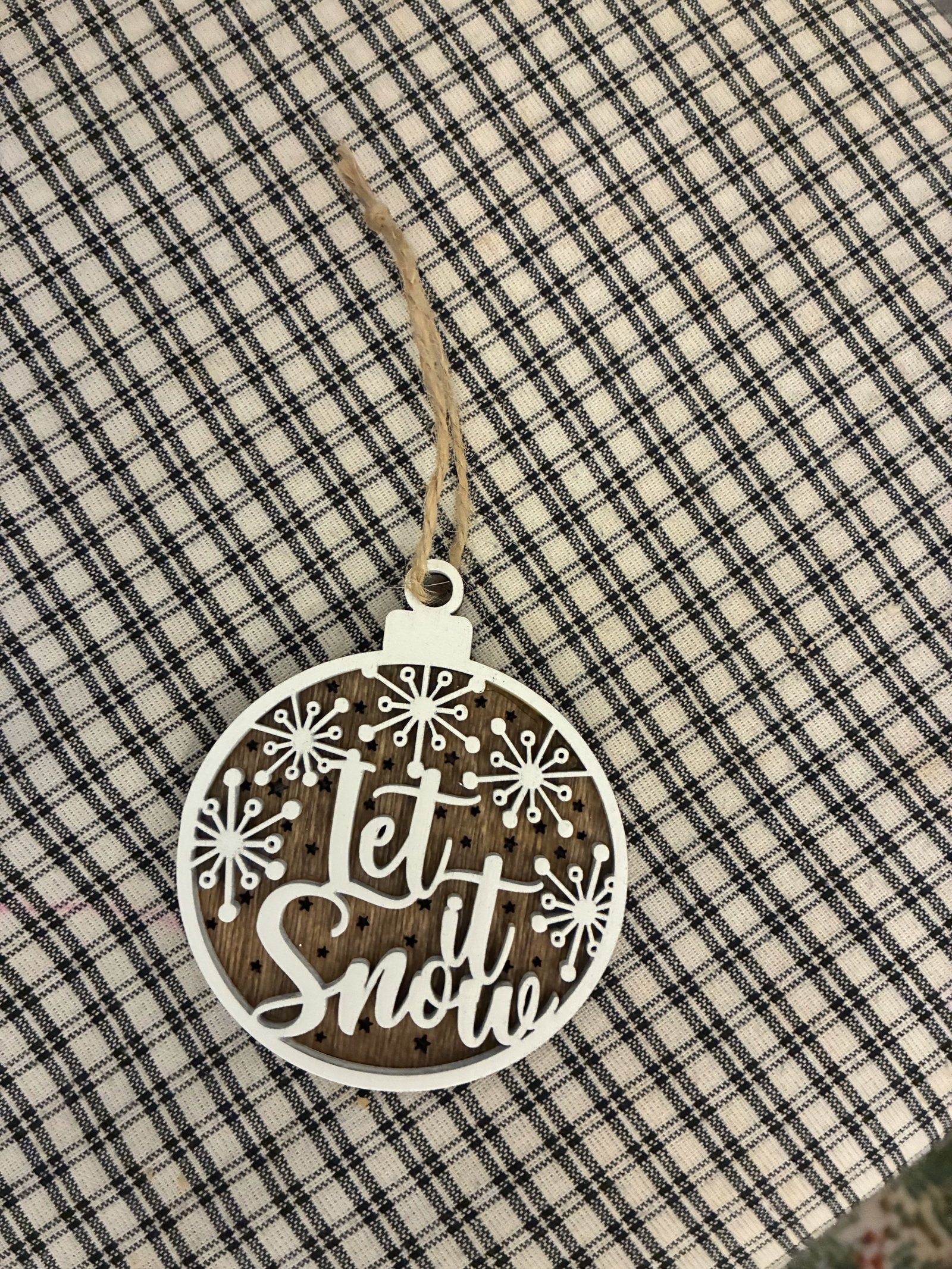 Let It Snow Layered Ornament
