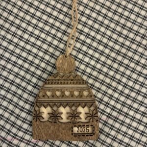 Engraved Winter Hat Year Ornament