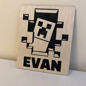 Personalized Video Game Creeper Name Sign