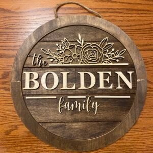 Personalized Layered Family Name Sign