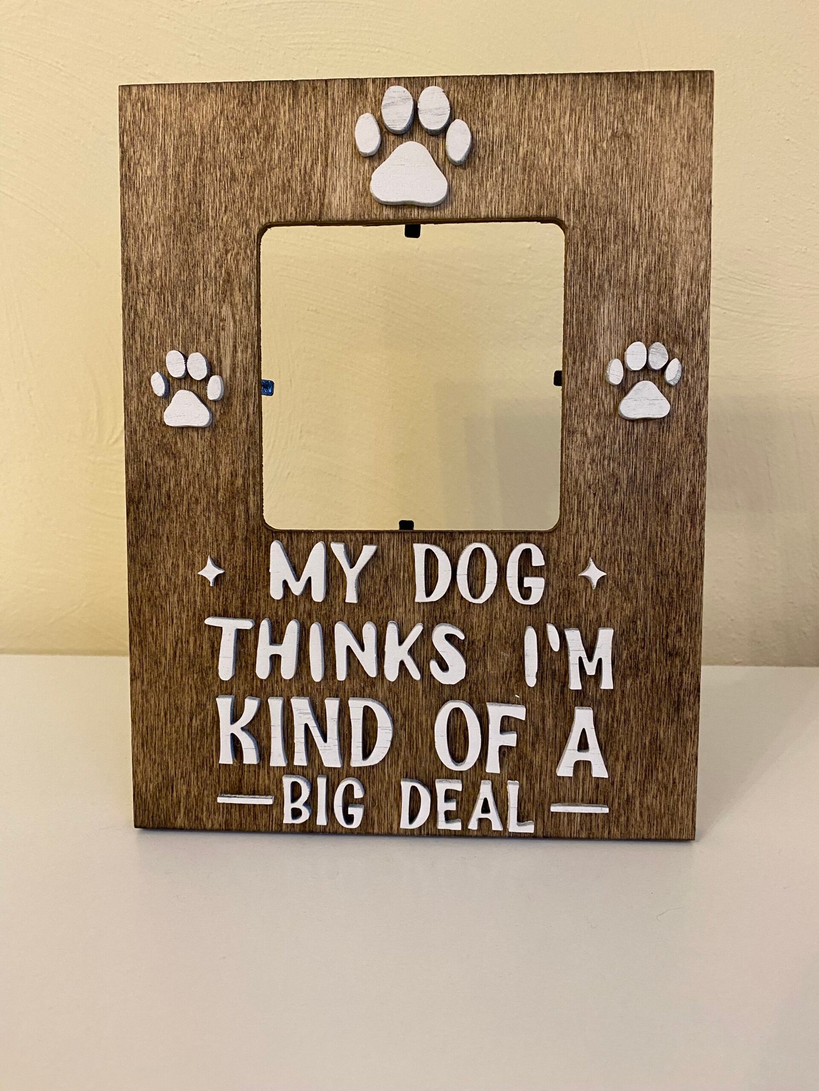 Home Sweet Home Paw Print Wood Engraving - Image 2