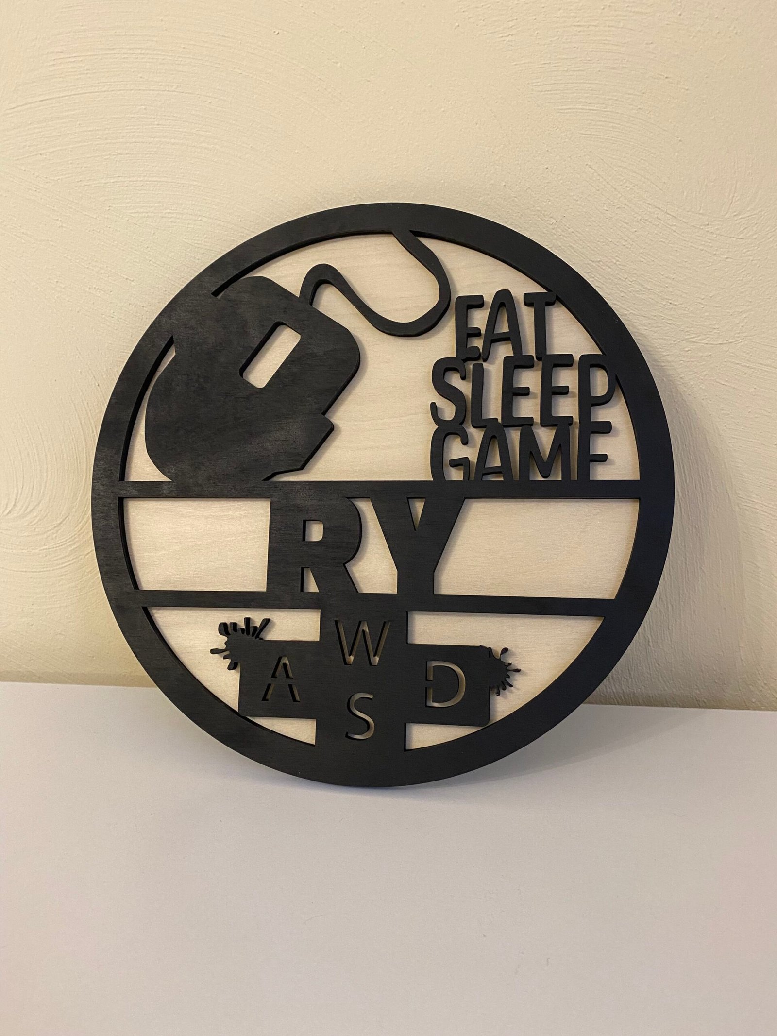 Custom Eat Sleep Game Mouse & WASD Sign