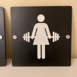 Weightlifting Gym Restroom Signs