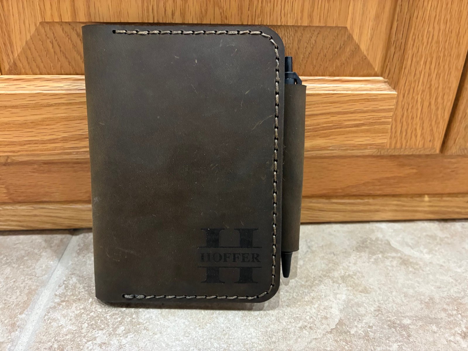 Custom Engraved Leather Pocket Notebook Cover