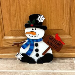Welcome Winter Snowman Shelf Sitter