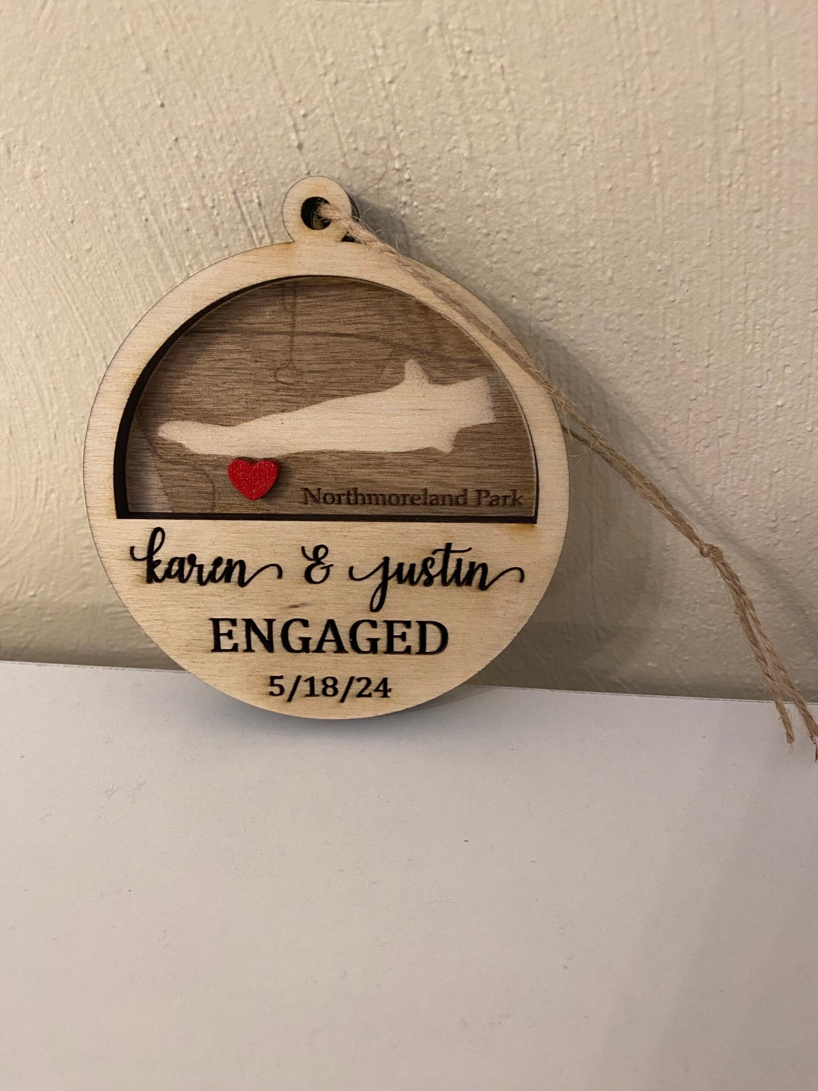 Personalized Engagement Ornament