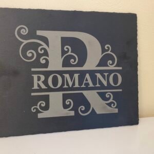 Personalized Monogram Slate Serving Board