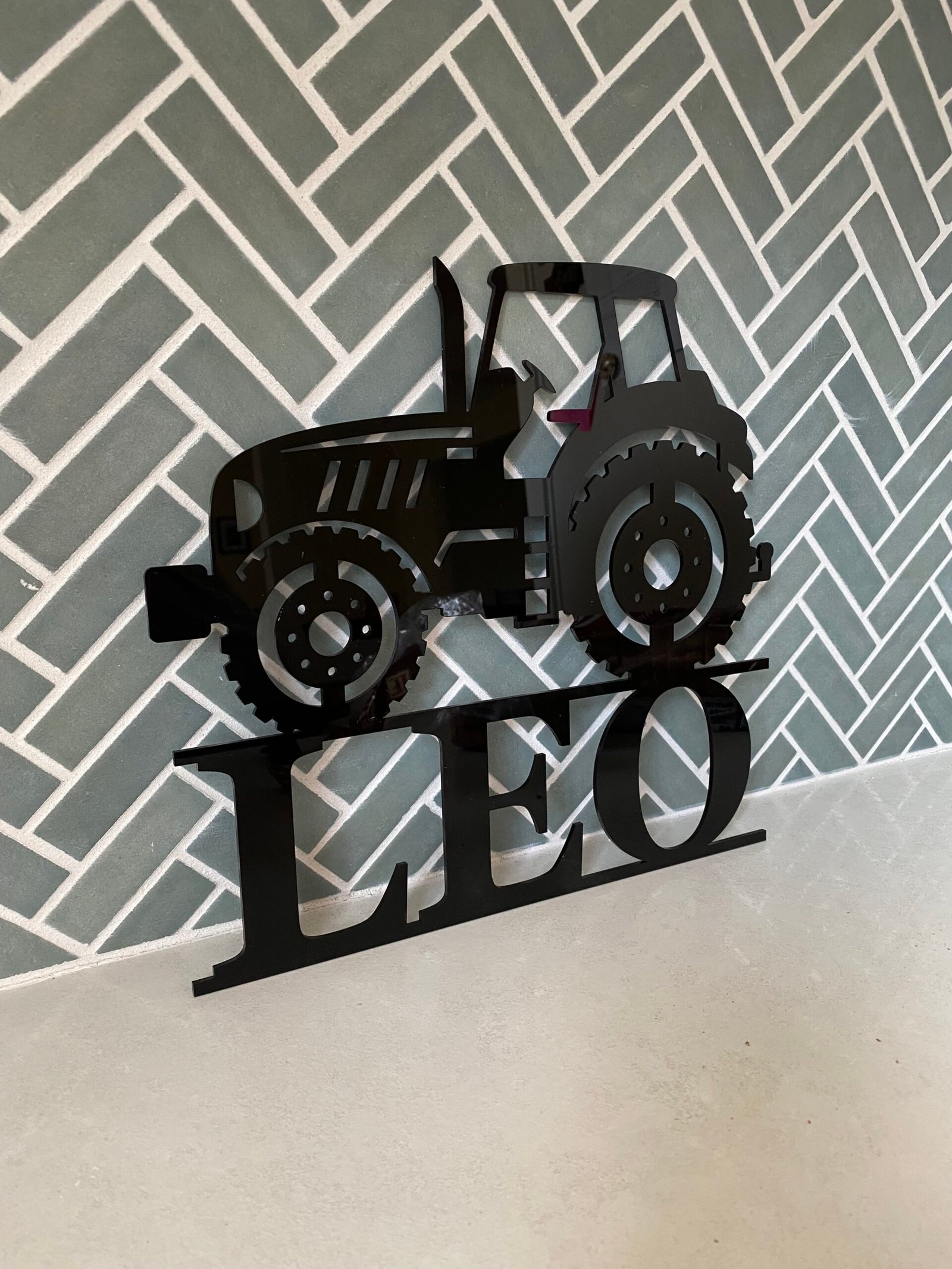Personalized Acrylic Tractor Name Sign