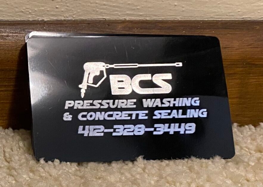 Custom Engraved Black Aluminum Business Cards